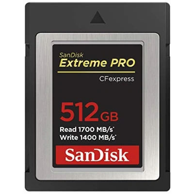 Image of SanDisk Extreme PRO Cfexpress Card Type B, 512GB, Up To 1700MB/S, for RAW 4K Video