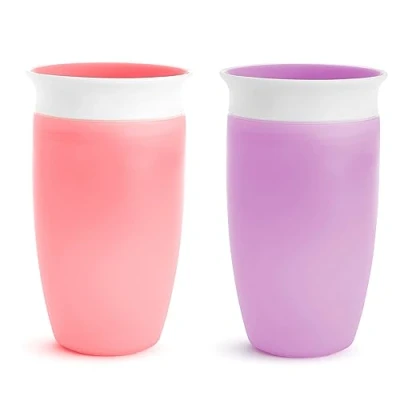 Image of Munchkin® Miracle® 360 Toddler Sippy Cup, Pink/Purple, 10 Oz, 2 Count