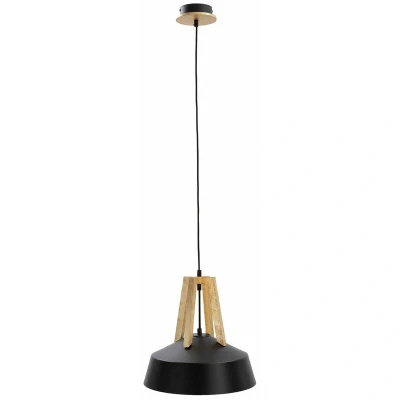 Image of Trix Dome Pendant Ceiling Light Black, Gold, 34cm, 1x E27