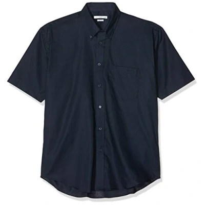 Image of Kustom Kit Classic Fit Short Sleeve Workwear Oxford Shirt 20in French Navy