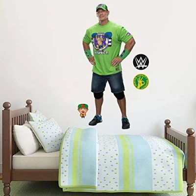 Image of Beautiful Game WWE Wall Sticker John Cena Wrestler Mural + Decal Set Vinyl Kids Art (120cm Height)