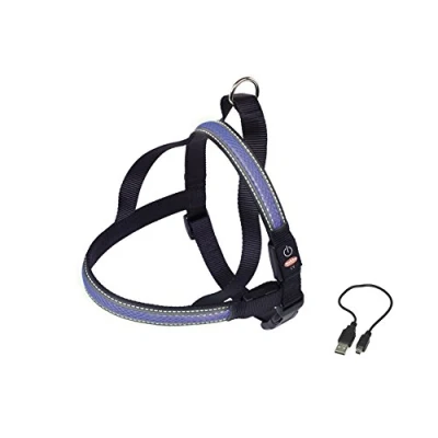 Image of Nobby Norwegian Flash Mesh Harness Blue M: L: 60 75 cm + 52 cm; W: 25 mm