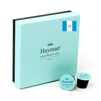 Image of Hayman Coffee, 100% Guatemala El Frutal Coffee Pods For Nespresso Machine, 20 Espresso Capsules, Medium Roast, Guatemalan