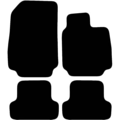 Image of Carsio Carpet Car Mats For Renault Clio 2005 2009 Tailored Fit Floor Mat Complete Accessory Black Custom Fitted All Weather, Anti Slip Backing &amp; Grey Trim