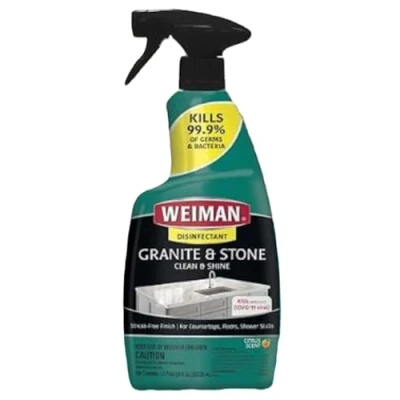 Image of Weiman Granite &amp; Stone Cleaner, Polish disinfectant Spray for Countertops, floors, shower stalls 16 fl oz.