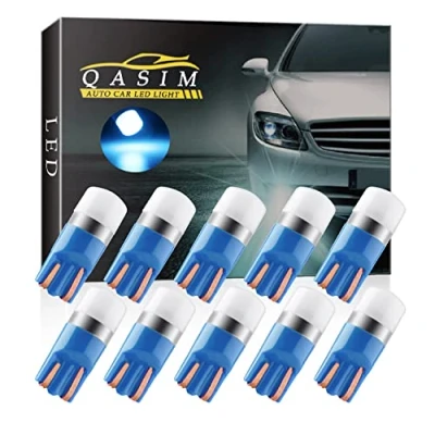 Image of Qasim 10x T10 W5W LED 194 Bulbs Ice Blue 3030 Chips 1SMD Wedge 168 60LM for Auto Interior Dome Reading Map Light Sidelight DC12V