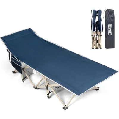 Image of OVERMONT Oversized Folding Camping Bed for Adults,75 * 28&quot; Extra Wide,2400D Oxford fabric,550lbs Load Capacity,Heavy Duty Sleeping Beds with Carry Bag, Portable Travel Camp