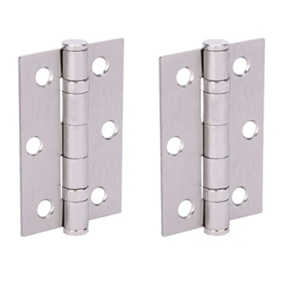 Image of HANDLEZONE® Door Hinges 1 Pair 76mm / 3 inch Ball Bearing, with Screws Satin Nickel