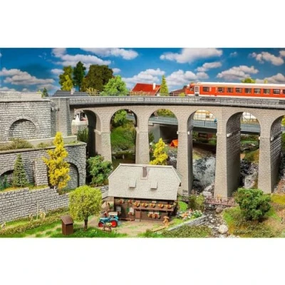 Image of Faller FA120466 Viadukt Set, 2 gleisig, gebogen Model kit, Various