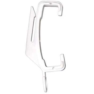 Image of 10x White Curtain Extra Valance Track Gliders Plastic Track/Rail Hooks