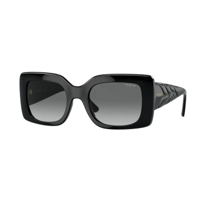 Image of VOGUE EYEWEAR Woman VO5481S W44/11 Sunglasses Injected Black Grey Squared Normal Shaded