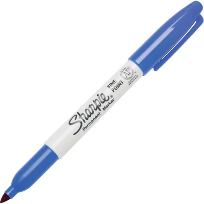 Image of SHARPIE Set of 6 Fine Permanent Markers, Blue