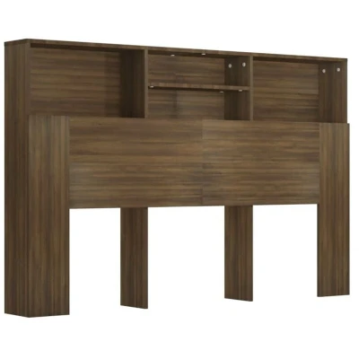 Image of vidaXL Headboard Cabinet Brown Oak 160x19x103.5 cm