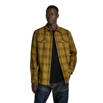 Image of G STAR RAW Men&#039;s Marine Slim Shirt, Multicolour (tobacco vanderbilt check D20165 D412 G094), M