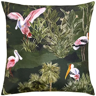 Image of Paoletti Platalea Outdoor Cushion Dark Green One Size
