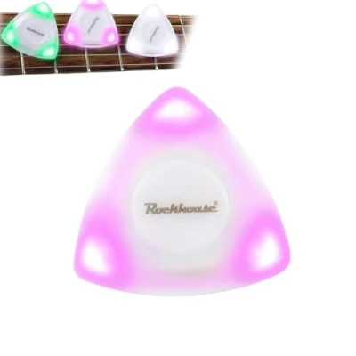 Image of Light Up Plectrum,Light Guitar Pick,LED Glowing Pick,Ukulele Pick, Replacement Picks,Guitar Accessories Gifts for Lovers (Purple)