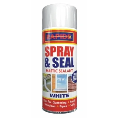 Image of Spray &amp; Seal Leak Fix Stop Sealant Instant Waterproof Gutter Roof Pipe White