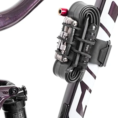 Image of Bike Frame Carrier Utility Strap for Tools and Inner Tubes, Stwap by Delta Cycle Oversized Design Hold All Tire Tube Sizes up to 29 inches with Integrated Hook &amp; Loop Storage Fasteners