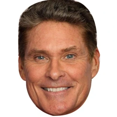 Image of FoxyPrinting David Hasselhoff Celebrity Face Party Fancy Dress