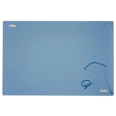 Image of Weller T0051403699 Antistatic ESD Premium Work Station Soldering Mat Set, 900 x 600 mm, Blue Set