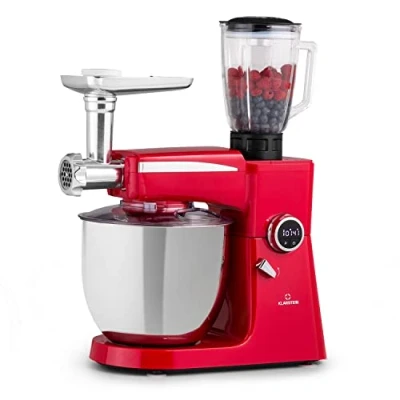 Image of Klarstein Food Processor Blender Multifunctional, 2000W with Meat Mincer, 3 in 1 Blenders, Mixers &amp; Processors for Kitchen, 10L Professional Large Combo Stand Mixer