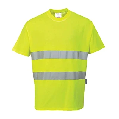 Image of Portwest Cotton Comfort T Shirt, Size: 4XL, Colour: Yellow, S172YER4XL