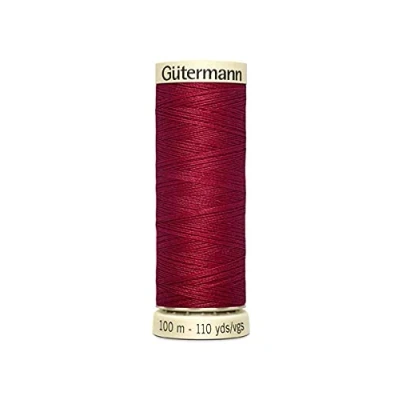 Image of Gutermann Sew All Polyester Thread, Cherry Red 0384, 100 mt, 5.5 x 1.8 cm