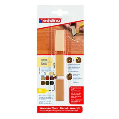 Image of edding 8902 wooden floor repair wax set pine 3 hard waxes for repairing damage and scratches in floors