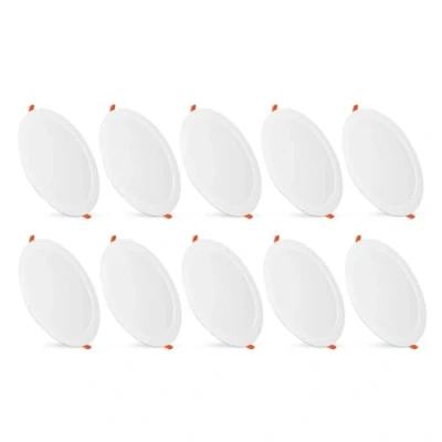 Image of paul russells Bathroom Spot Lights Ceiling, 18W Led Round Panels 3 CCT Light, 1800LM, 3000K,4000K,6500K, Downlights spotlights for Panel Lighting (Non Dimmable), 10 Packs