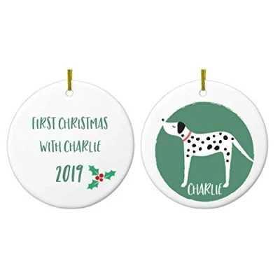 Image of NOT JUST A PRINT Personalised Dog Christmas Decoration Bauble Owner Gift Memorial Ornament (Dalmatian)