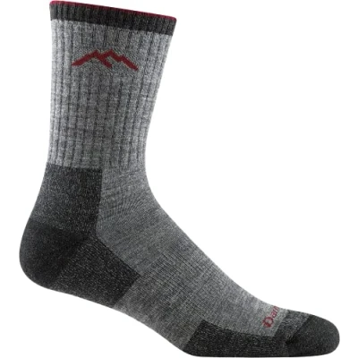 Image of Darn Tough, Hiker (Style #1466), Merino Wool, Micro Crew, Midweight, Men’s Cushioned Hiking Socks Charcoal Large