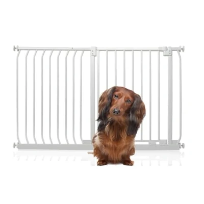 Image of Bettacare Elite Pressure Dog Gate, 134cm 143cm, Matt White, Fit Pet Gate for and Puppy, Barrier, Easy Installation