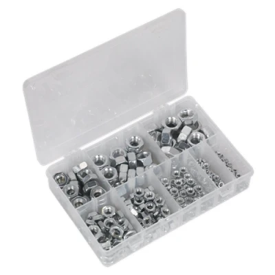Image of Sealey Steel Nut Assortment 255pc M4 M16 Metric