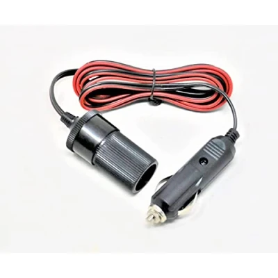 Image of fiXte 2M Car Cigarette Lighter Socket Extension Cable, Male plug to Female DC Power Charger Cord with LED indicator Light, 5A Fused