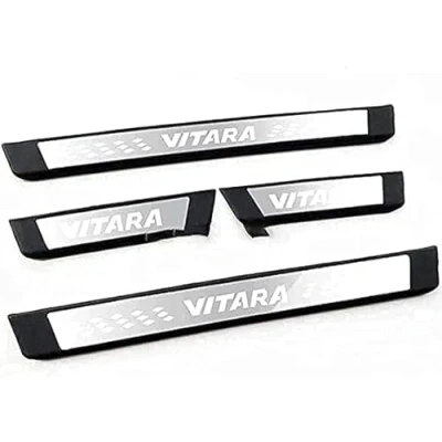 Image of SsMmtin 4pcs Car Door Sill Scuff Plate for Suzuki Vitara 2015 2020, Protector Guard Threshold Styling Kick Plates