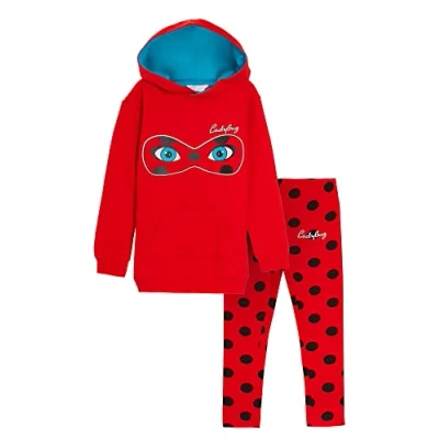 Image of Miraculous Ladybug Long Hoodie + Leggings Set 9 10 Years Red