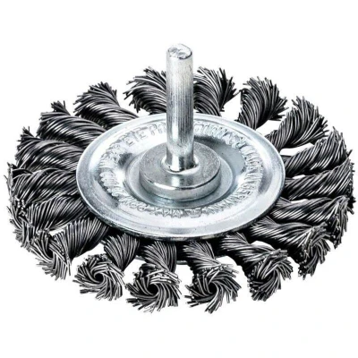 Image of Lessmann Knotted Wheel Brush with Shank 75 x 9mm, 0.50 Steel Wire LES41719811