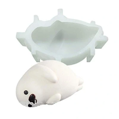 Image of 3D Animal Seal Silicone Mould,Non Stick Mousse Fondant Cake Decoration Tool, Baking Pudding Chocolate Pastry Mould Tray,Handwork Soap Candle Making Mold, DIY Pan,Craft Clay Plaster Mold