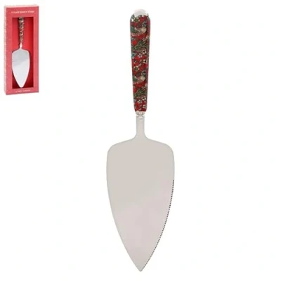 Image of The Leonardo Collection Cake Slicer with Ceramic Handle Strawberry Thief Design 1 Pc
