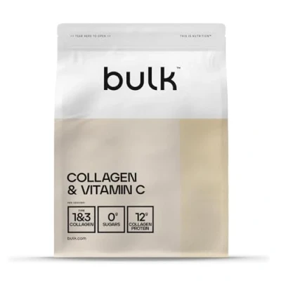 Image of Bulk Collagen and Vitamin C Powder, Vanilla, 500 g, Packaging May Vary