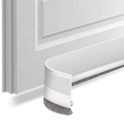 Image of Door Seal, Self Adhesive Brush Cover Strips, Strip Brush, Room Draught Excluder, Seal (White 3 cm)