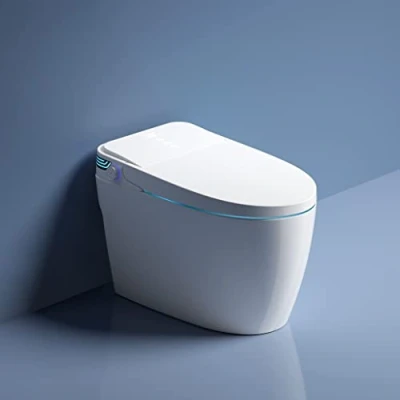 Image of TruClean Divine Smart Toilet Bathroom, Bidet, Self Cleaning! Easy Install Eco Power Save Stainless Nozzle Warm Dry and Water Heated Seat Auto Open Flush Non Touch Operation
