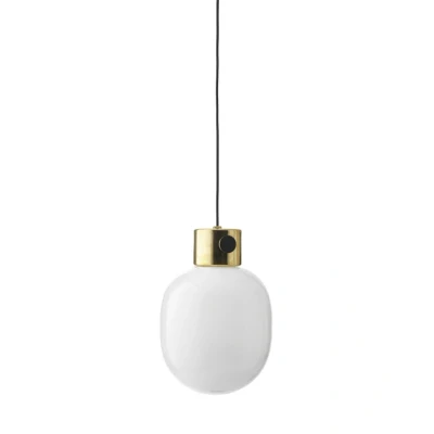Image of Audo Copenhagen JWDA pendant light, brass and opal glass