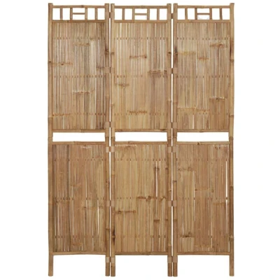 Image of vidaXL 3 Panel Room Divider Bamboo 120x180 cm