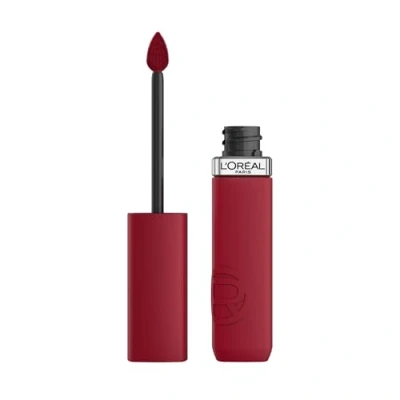 Image of L&#039;Oréal Paris Liquid Lipstick, Intense Colour, Longwear Matte Formula with Hyaluronic Acid, Transfer and Smudge Resistant, Infallible Resistance, Shade: 420 Le Rouge Paris/True Romance