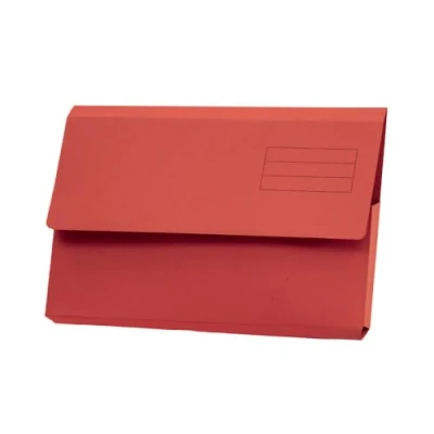 Image of Exacompta Guildhall Plain Document Wallet, 345x245 mm, 250 gsm Red, Pack of 50