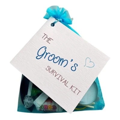 Image of Groom to be Novelty Survival Kit. Wedding Gift for The Groom. Keepsake stag Night Favour