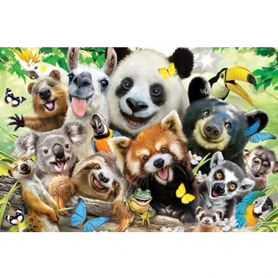 Image of PRIME 3D Howard Robinson Bush Babies Selfie Lenticular Jigsaw Puzzle 46cm x 31cm 150 pcs Games &amp; Puzzles Ages 5+