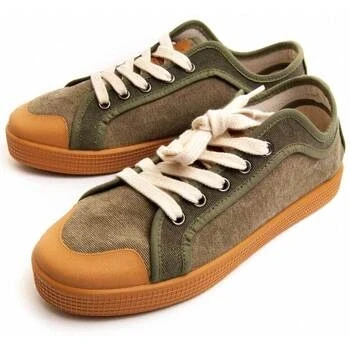 Image of Montevita Womens Sneaker Maltintow In Green Textile Size UK 3.5