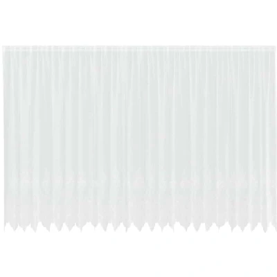 Image of vidaXL Curtains with Floral White 600 x 200 cm Polyester